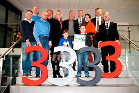 Im November 2013 war Jakob Kitzing (vorne rechts) der 3.333. Besucher der Passauer wissenswerkstatt